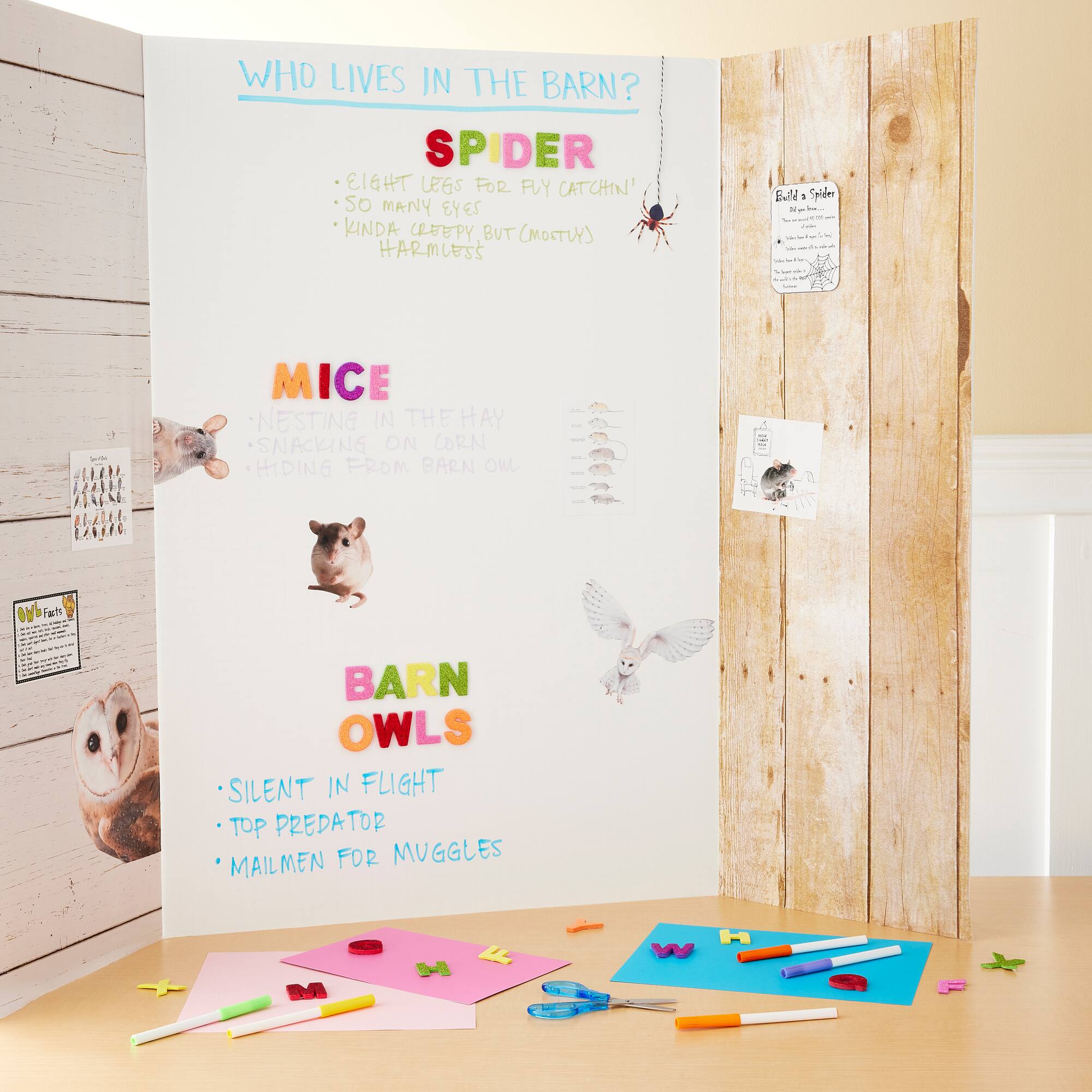 12 Pack: 36" x 48" Grid Tri-Fold Foam Display Board